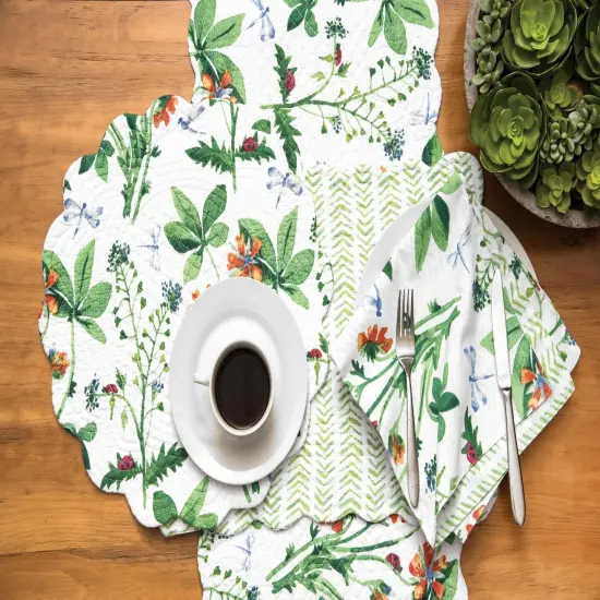 Clover Bug Floral Table Runner 14" x 51" {4}