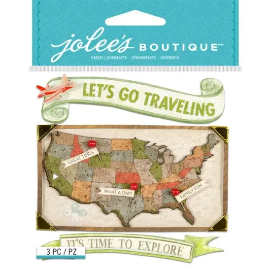 Jolee's Boutique USA Map Dimensional Sticker {1}