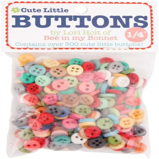Riley Blake Cute Little Buttons Assortment 300/Pkg-1/4" {1}