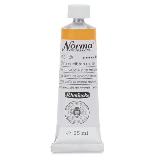Schmincke Norma Professional Oil Paint - Chrome Yellow Hue Medium, 35 ml, Tube {1}