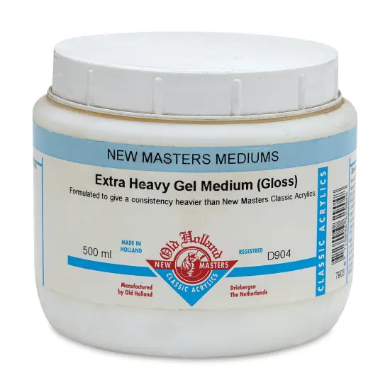 Old Holland New Masters High Build Gel Medium (No Filler) - Gloss, 500 ml jar {1}