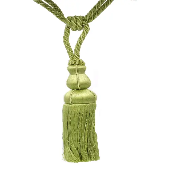 Belagio Single Tassel Tie-Back, 10" Long Tassel, Colors Collection, Celery {1}