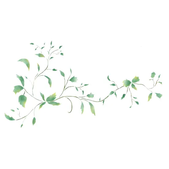 Ivy Leaf Wall Stencil | 3343 by Designer Stencils | Floral Stencils | Reusable Art Craft Stencils for Painting on Walls, Canvas, Wood | Reusable Plastic Paint Stencil for Home Makeover | Easy to Use & Clean Art Stencil {1}