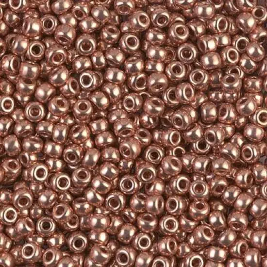 Miyuki 8 Round Seed Bead, 8-187, Copper Plated (like DB 40), 10 grams {1}