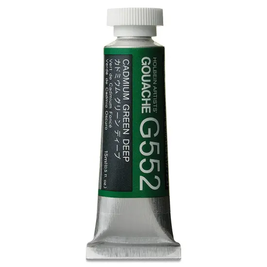 Holbein Artists' Gouache - Cadmium Green Deep, 15 ml tube {2}
