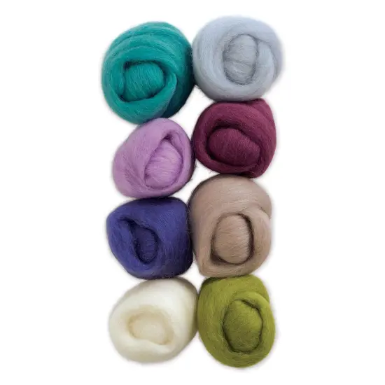 Wistyria Editions 100% Wool Roving - Tranquility, Pkg of 8 {1}