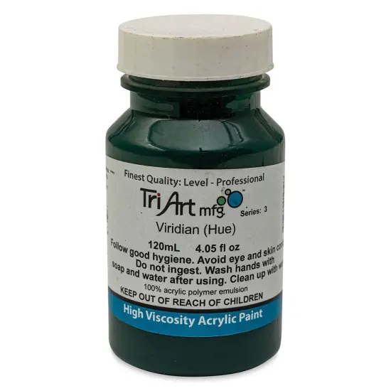 Tri-Art High Viscosity Artist Acrylic - Viridian Hue, 120 ml jar {1}