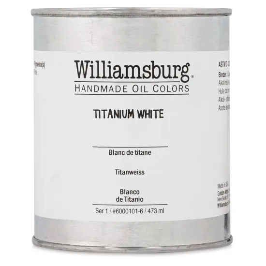 Williamsburg Handmade Oil Paints - Titanium White, 16 oz can {2}