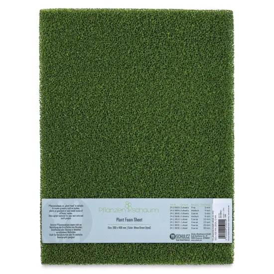 Schulcz Scale Model Plant Foam - Floral Green, Single, Coarse, 10 mm, 11-3/4" x 15-3/4" {1}