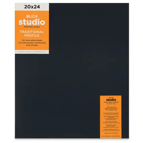 Blick Studio Black Cotton Canvas - 20" x 24", Traditional Profile {1}
