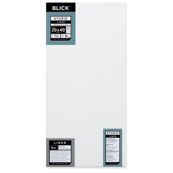 Blick Studio Linen Stretched Canvas - 20" x 40", Gallery 1-1/2" Profile {1}
