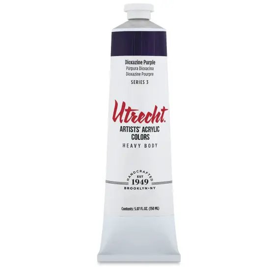 Utrecht Artists' Acrylic Paint - Dioxazine Purple, 5 oz tube {2}