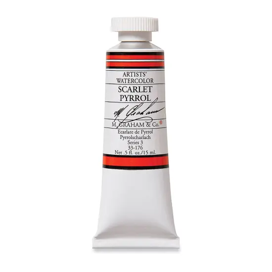 M. Graham Artists' Watercolor - Scarlet Pyrrol, 15 ml Tube {2}