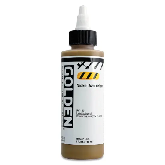 Golden High Flow Acrylics - Nickel Azo Yellow, 4 oz bottle {2}