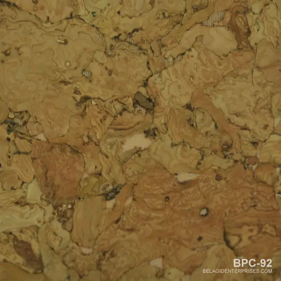 Belagio Cork Fabric, 18" x 15", Collage Print, Natural {1}