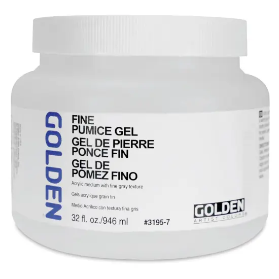 Golden Pumice Gel Medium - Fine, 32 oz jar {2}