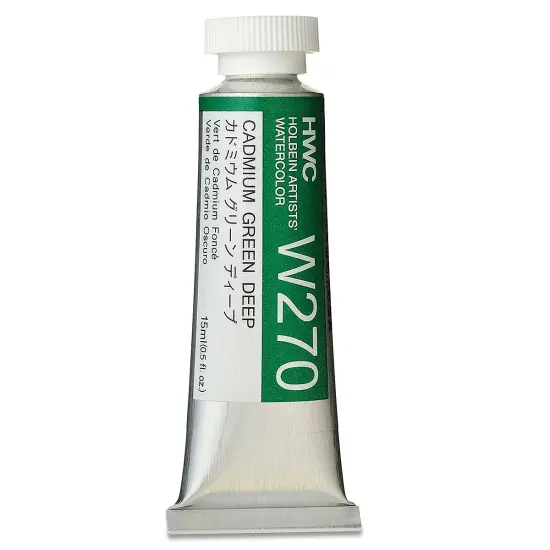Holbein Artists' Watercolor - Cadmium Green Deep, 15 ml tube {2}