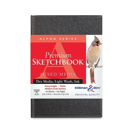 Stillman & Birn Alpha Series Sketchbook - 6" x 4", Portait, Hardbound, 62 Sheets {1}