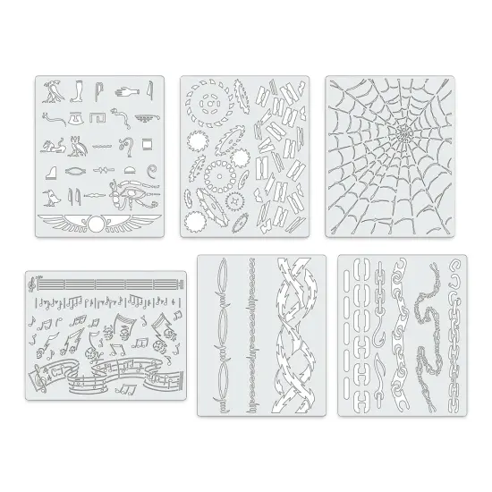 Iwata Artool Freehand Template - Set of 6, Kustom FX 3 Mini {1}