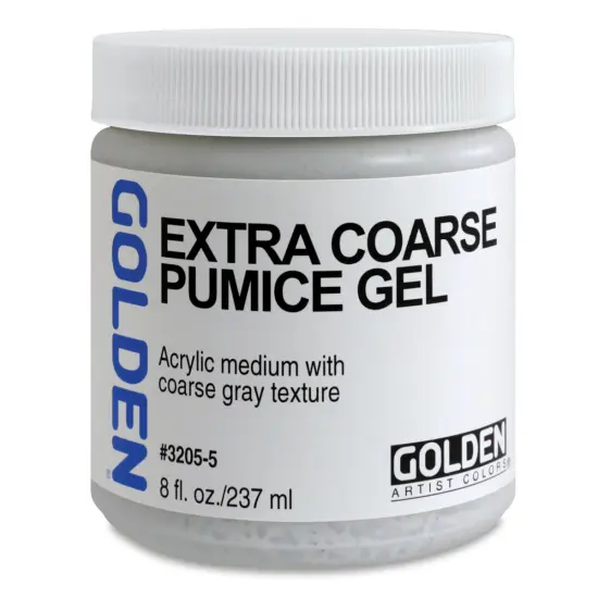 Golden Pumice Gel Medium - Extra Coarse, 8 oz jar {2}