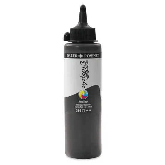 Daler-Rowney System3 Fluid Acrylic - Mars Black, 250 ml {1}