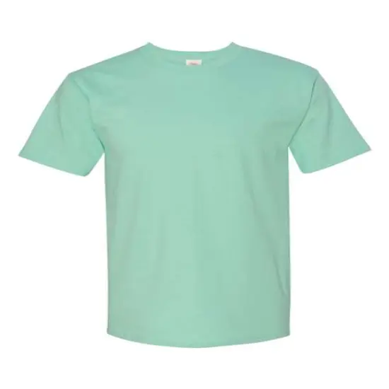 Hanes&reg; Authentic Crewneck Short Sleeve T-Shirt Clean Mint {1}