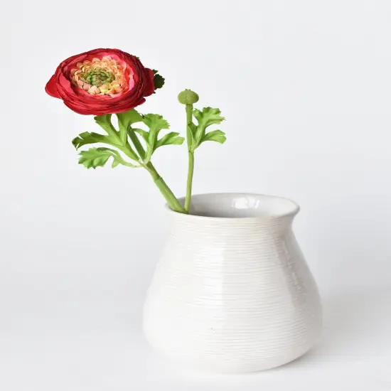 13" Faux Red Ranunculus Stem {2}