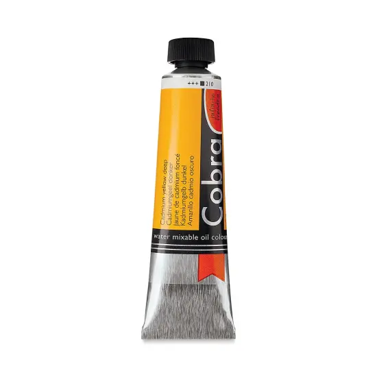 Cobra Artist Water Mixable Oil Paint - Cadmium Yellow Deep, 40 ml tube {1}