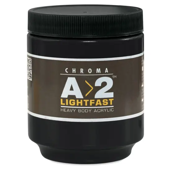 Chroma A2 Student Acrylics - Ivory Black, 250 ml jar {1}