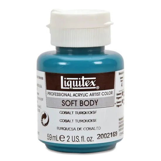 Liquitex Soft Body Artist Acrylics - Cobalt Turquoise, 59 ml bottle {1}