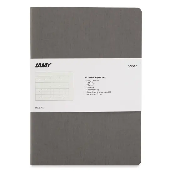 Lamy Booklets - Grey, 21 cm x 14.5 cm, Pkg of 3 {1}