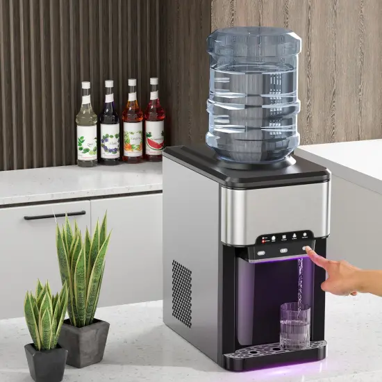 Costway 3-in-1 Water Cooler Dispenser with Built-in Ice Maker w/ 3 Temperature Settings {2}