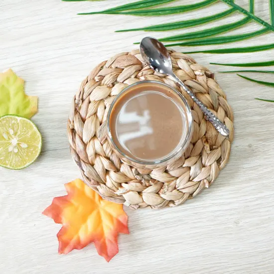 Set of 4 Decorative Round Natural Woven Handmade Water Hyacinth Placemats {5}