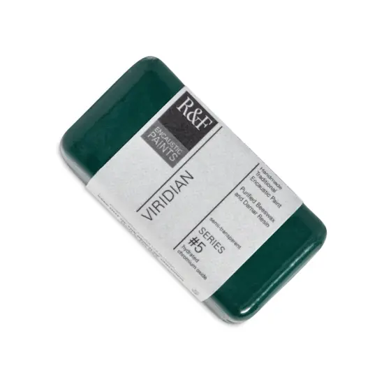 R&F Encaustic Paint Block - Viridian, 40 ml block {1}