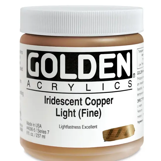 Golden Heavy Body Artist Acrylics - Iridescent Copper Light (Fine), 8 oz Jar {1}