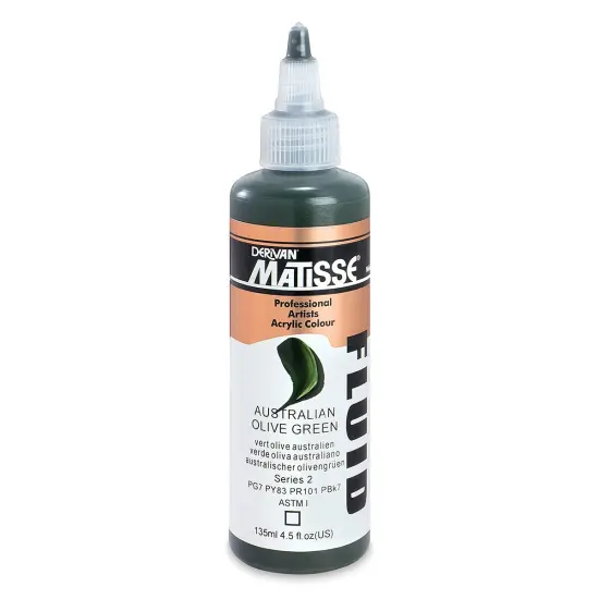 Matisse Fluid Acrylic - Australian Olive Green, 135 Ml {1}