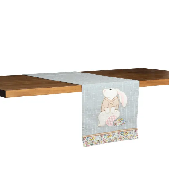 Bunny Rabbit Easter Eggs Table Runner 13" x 72" {3}