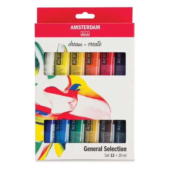 Amsterdam Standard Series Acrylics - Set of 12, Assorted Colors, 20 ml Tubes {2}