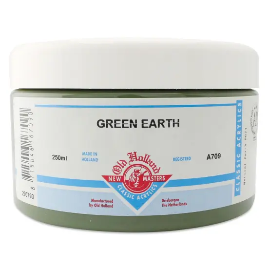 Old Holland New Masters Classic Acrylics - Green Earth, 250 ml jar {1}