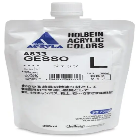 Holbein Acryla Gesso - Coarse Texture, White, 300 ml pouch {1}