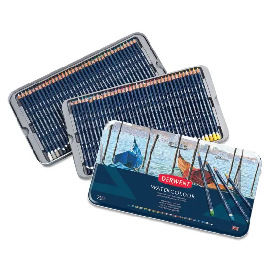 Derwent Watercolor Pencil Set - Assorted Set of 72, Tin Box {2}