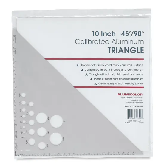 Alumicolor Aluminum Triangle - 10", 45/90 {2}