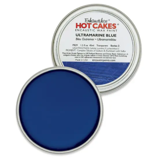 Enkaustikos Hot Cakes Encaustic Paint - Ultramarine Blue, 45 ml tin {1}