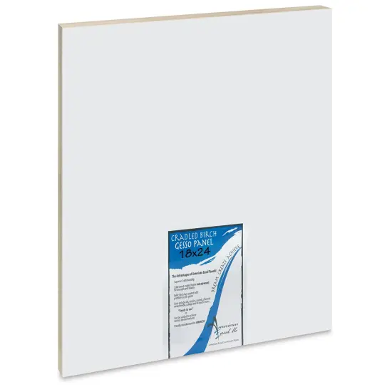 American Easel Gessoed Wood Painting Panel - 18" x 24", 7/8" Cradle {1}