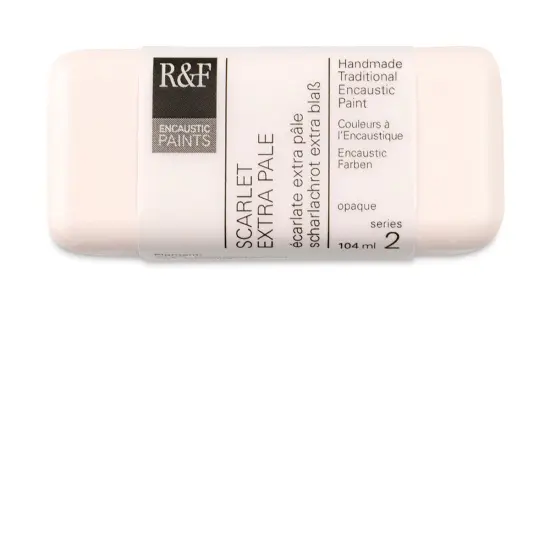 R&F Encaustic Paint Block - Scarlet Extra Pale, 104 ml block {1}