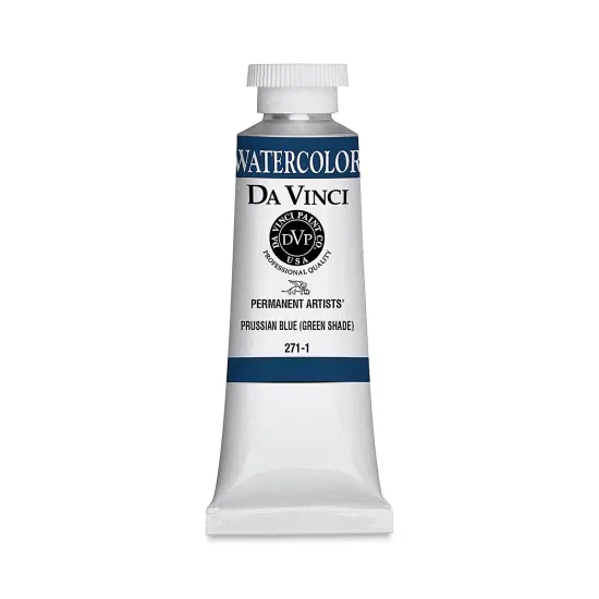 Da Vinci Artists' Permanent Watercolor - Prussian Blue (Green Shade), 37 ml tube {1}