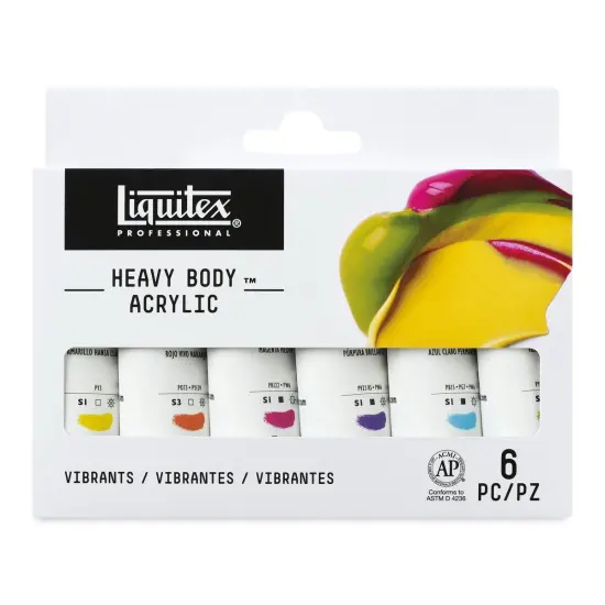 Liquitex Professional Heavy Body Acrylics - Set of 6, Vibrant Colors, 22 ml {2}