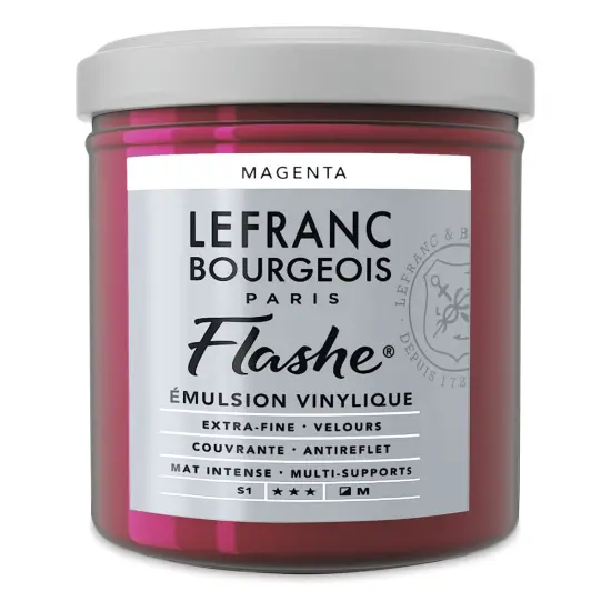 Lefranc & Bourgeois Flashe Vinyl Paint - Magenta, 125 ml, Jar {1}