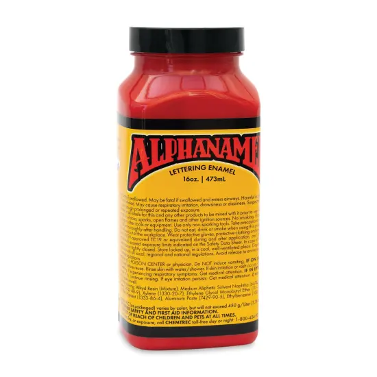 Alpha6 Alphanamel Lettering Enamel - Alpha Red, 473 ml, Bottle {1}
