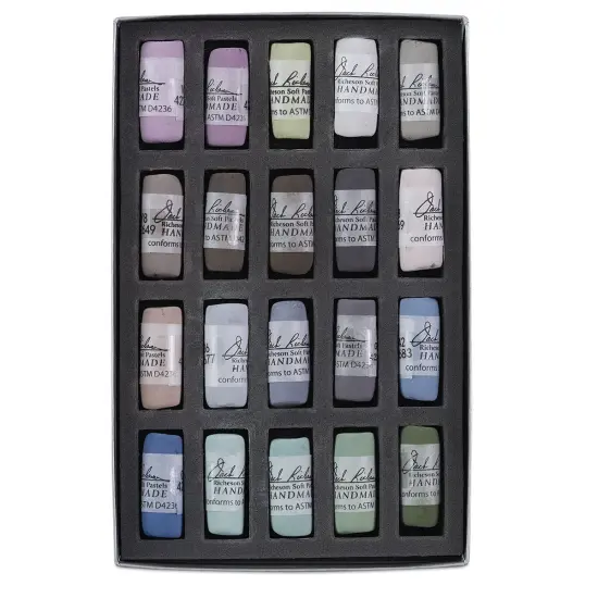 Richeson Soft Handrolled Pastels - Color Wheel, Neutrals, Set of 20 {1}